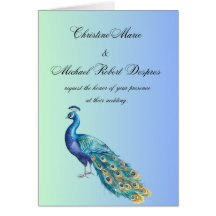 Invitación a la boda de pavo real