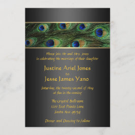 Invitación a la boda de pavo real