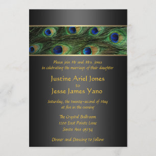 Invitación a la boda de pavo real