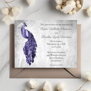 Invitación a la boda de pavo real