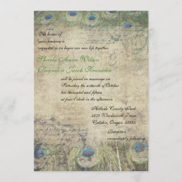 Invitación a la boda de pavo real