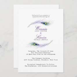 Invitación a la boda de pavo real