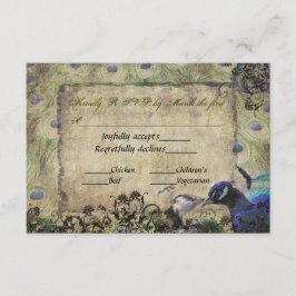 Invitación a la boda de pavo real