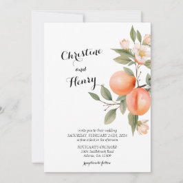 Invitación a la boda de Peach Blossom