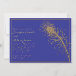 Invitación a la boda de Peacock Plume