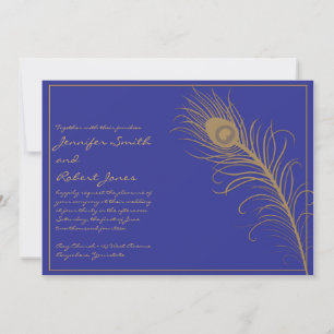 Invitación a la boda de Peacock Plume