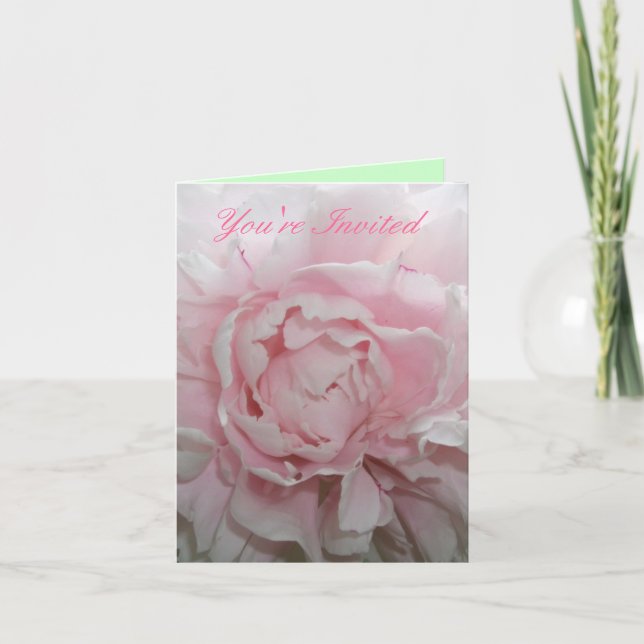 Invitación a la boda de peones rosados (Anverso)