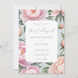 Invitación a la boda de Peony con clase