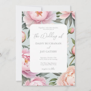 Invitación a la boda de Peony con clase