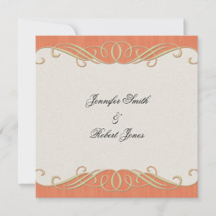 Invitación a la boda de pergamino elegante de Peac