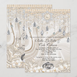 Invitación A La Boda De Perlas Y Bling