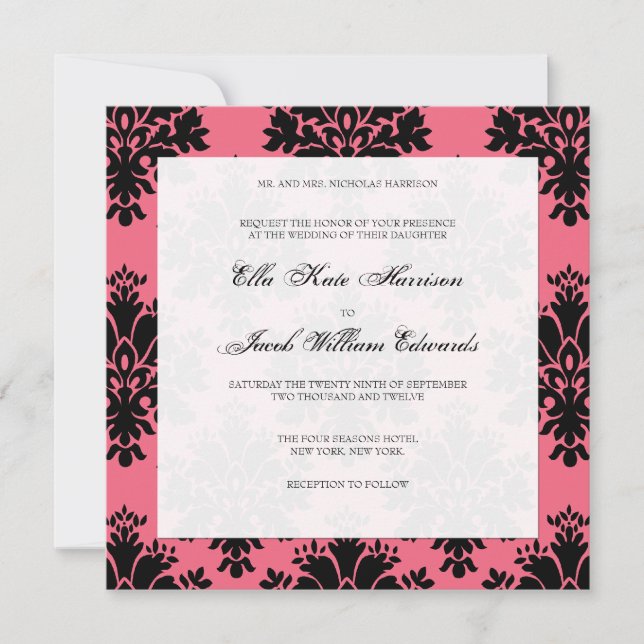 Invitación a la boda de personalizable (Anverso)