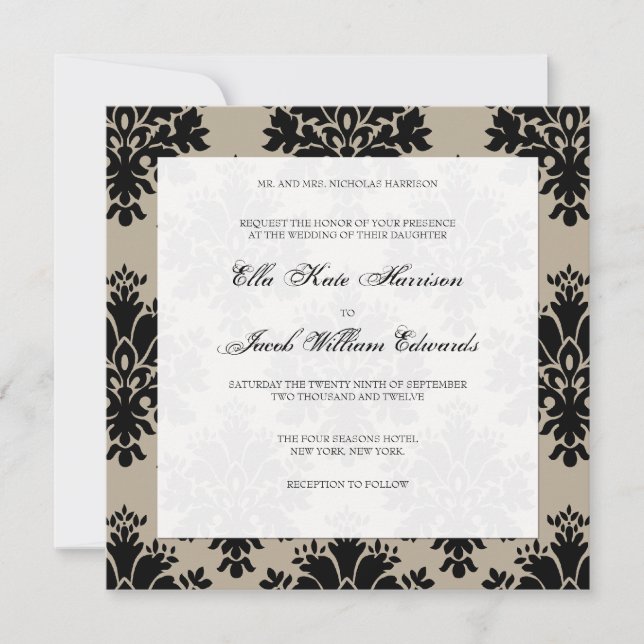 Invitación a la boda de personalizable (Anverso)