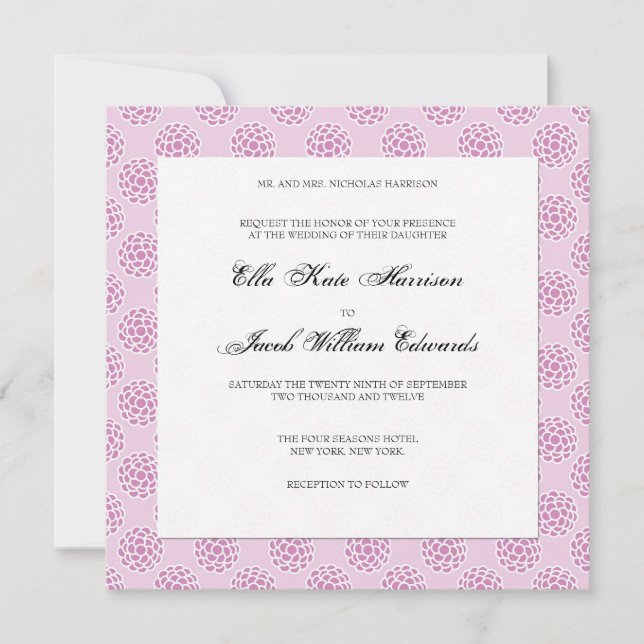 Invitación a la boda de personalizable (Anverso)