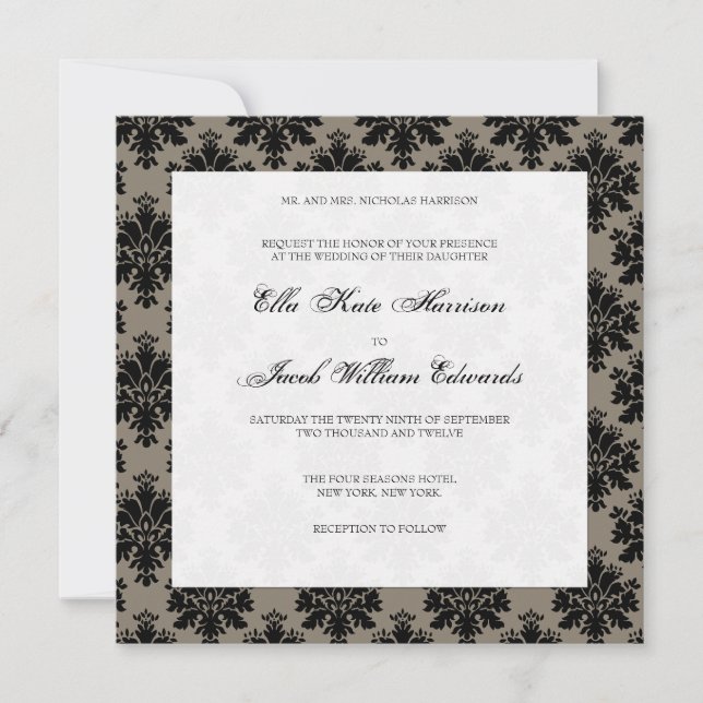 Invitación a la boda de personalizable (Anverso)