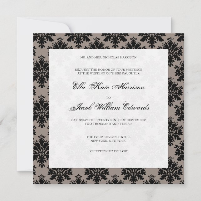 Invitación a la boda de personalizable (Anverso)