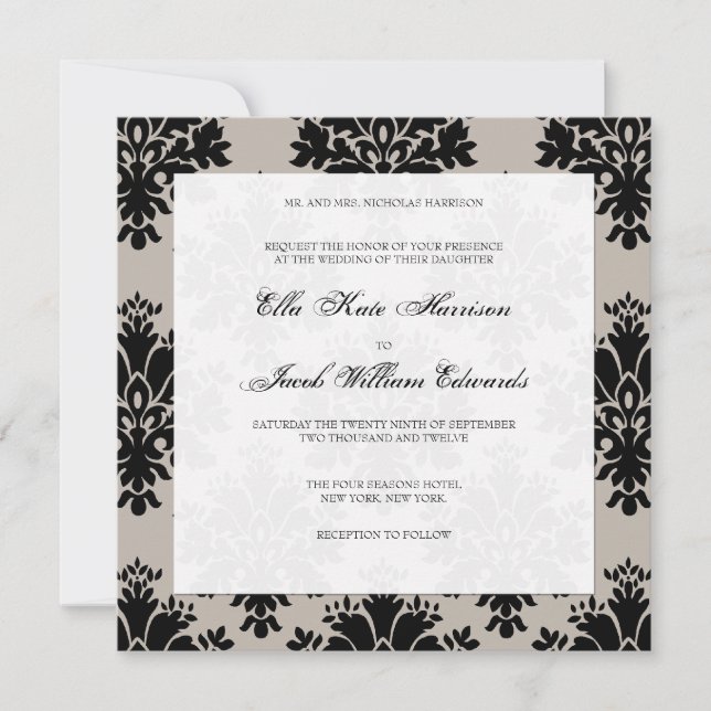 Invitación a la boda de personalizable (Anverso)
