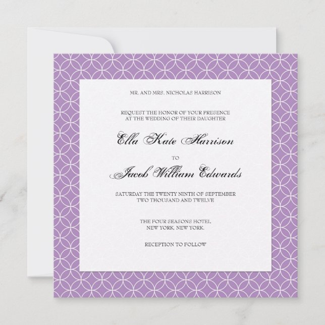 Invitación a la boda de personalizable (Anverso)