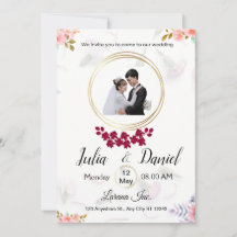 Invitación a la boda de personalizable con foto de