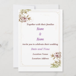 Invitación a la boda de Personalizable floral