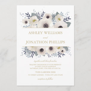 Invitación a la boda de Personalizado Anemone Bouq