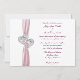 Invitación a la boda de personalizados de corazón 