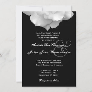 Invitación a la boda de Petales de Rosa BLANCA F20