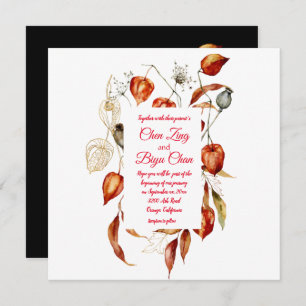 Invitación a la boda de Physalis (linterna china)