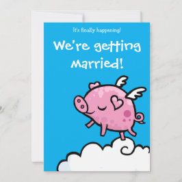 Invitación a la boda de Piggy Volador