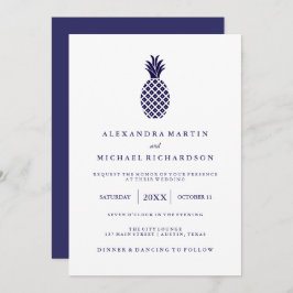 Invitación a la boda de piña de la Marina Clásica