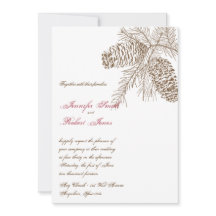 Invitación a la boda de Pine Cone Nature