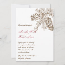 Invitación a la boda de Pine Cone Nature