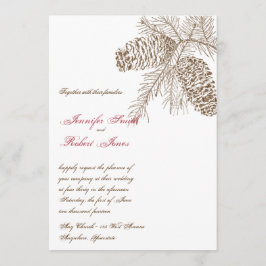 Invitación a la boda de Pine Cone Nature