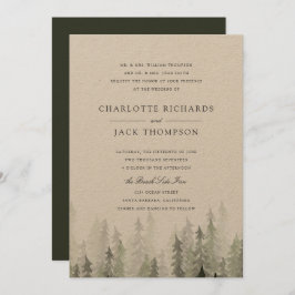 Invitación a la boda de Pine Forest