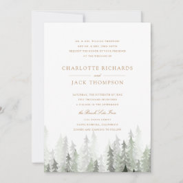 Invitación a la boda de Pine Forest