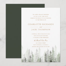 Invitación a la boda de Pine Forest