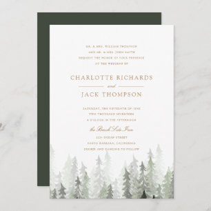 Invitación a la boda de Pine Forest