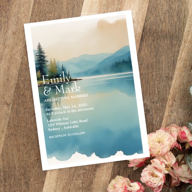 Invitación a la boda de Pine Tree Lake (Subido por el creador)