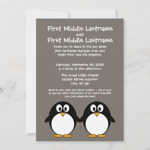 Invitación a la boda de pingüinos