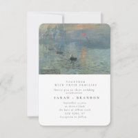 Invitación a la boda de pintura antigua de Lanscap