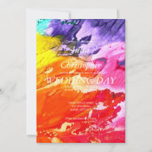 Invitación a la boda de pintura de aceite