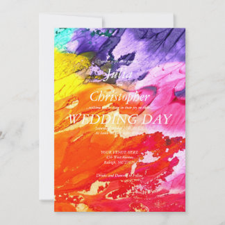 Invitación a la boda de pintura de aceite