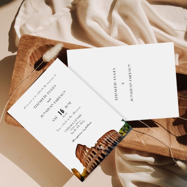 Invitación a la boda de pintura de arte de Roma (Subido por el creador)