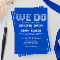 Invitación a la boda de Pixel 'We Do'