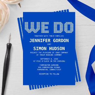 Invitación a la boda de Pixel 'We Do'