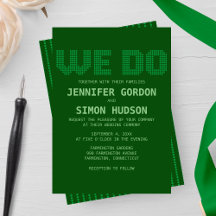 Invitación a la boda de Pixel 'We Do'