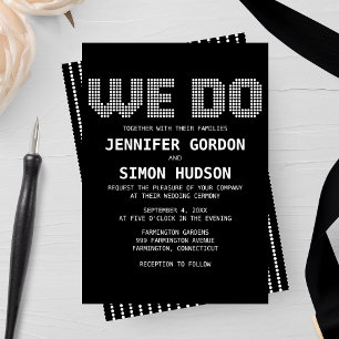 Invitación a la boda de Pixel 'We Do'
