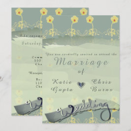 Invitación a la boda de pizarra de Daisy