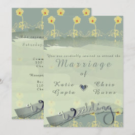 Invitación a la boda de pizarra de Daisy
