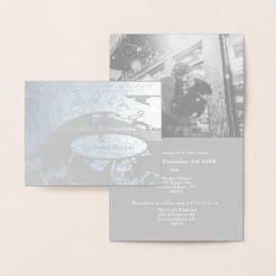 Invitación a la boda de plata con Personalizado Bl